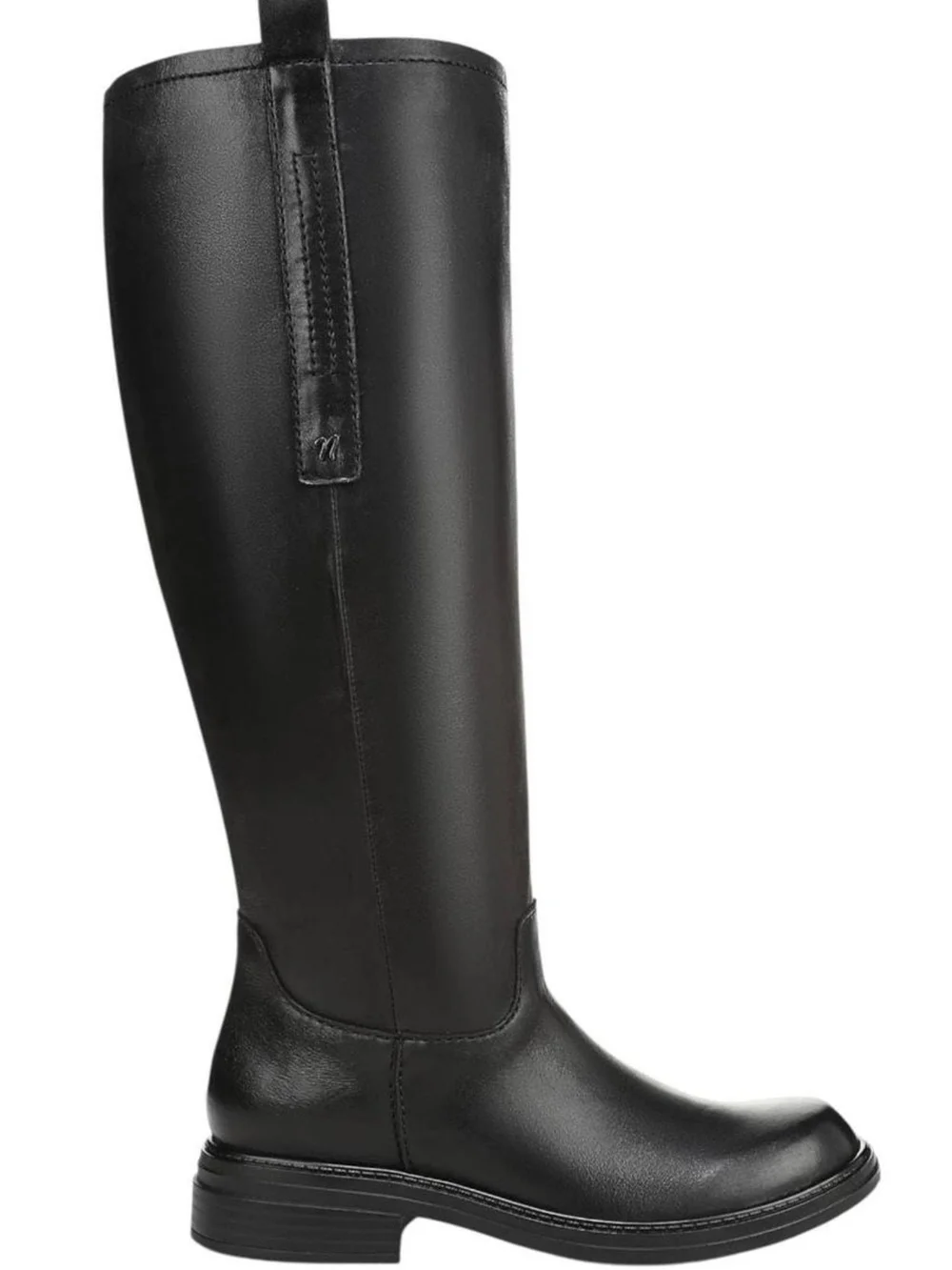 Naturalizer Black Leather Knee-High Zip Boots